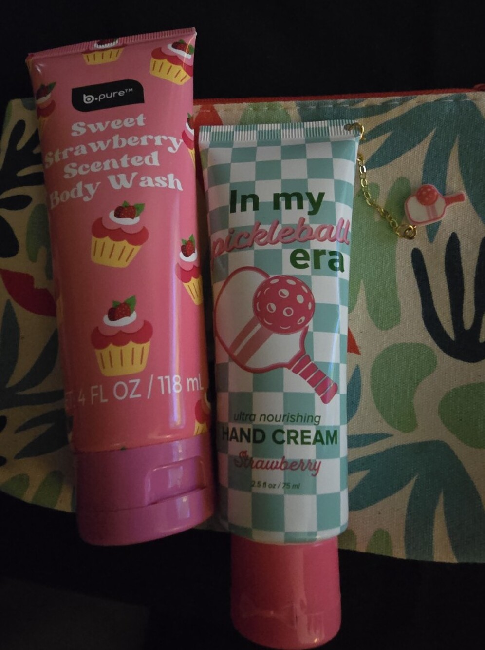 In My Pickleball Era Strawberry Hand Cream & Strawberry Scented Body Wash - Pink